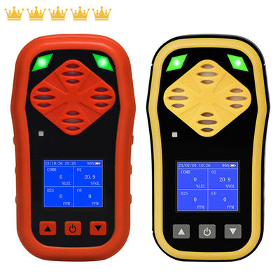 IP67 Đèn di động cá nhân 4 Gas Monitor H2S CO O2 LEL Với pin