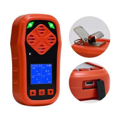 Bộ dò khí đa di động CE 4 trong 1 Với màn hình LCD / Pin Lithium sạc lại