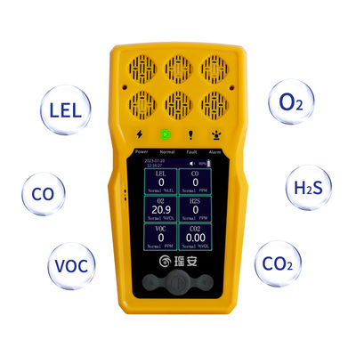 Máy phát hiện khí cá nhân H2S CO O2 LEL Máy phát hiện khí đa cho không gian kín