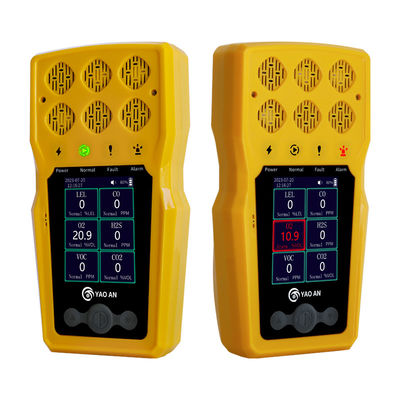 6 Gas Monitor của Yaoan cho oxy O2 Carbon Monoxide CO Hydrogen Sulfide H2S và nhiên liệu LEL Gas Detector
