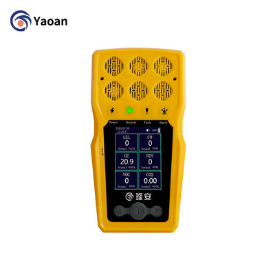 CE ATEX 6 trong 1 máy dò khí di động CO CO2 H2S CL2 NH3 CH4 NO2 H2 máy dò khí đa