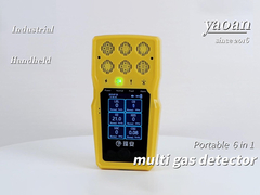 BTQ-YA-C100FT Máy dò khí cầm tay Động tay 6 trong 1 Máy dò khí đa với CE FCC ROSH